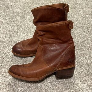 Brown timberland ankle boots